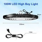100w Ufo Led High Bay Light Warehouse Factory Commercial Industrial Shop Lights