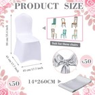 100 Pcs Wedding Chair Covers 50 Stretch Spandex Chair Covers With 50 Decorati   