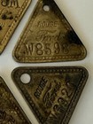 6 Vintage Ford Motor Company Rouge Plant Brass Tool Check Tag Detroit Motor City