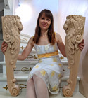 Wooden Corbel Lion Shelf Carved Bracket  Fireplace Surround Cabinet Corbel 32 