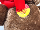 Rare Vintage Steiff Dark Brown Original Teddy  Bear 22 Cm With Tag   Button 1950