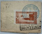France 1927 Airmail From Strasbourg To Milan Balloon Cinderella Stamp