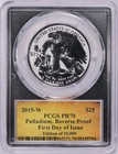 2019-w 1 Oz American Palladium Eagle Pcgs Pr-70 Fdi Rev Proof