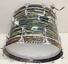 Ludwig 14 X 22 Black Oyster Pearl Drum Kit Bass Drum With B o Badge 813572
