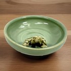 Vintage Turtle Trinket Dish   Green 4     Nice