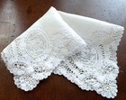 Vintage Hanky Brussels Battenburg White Lace Wedding Linen Lovely