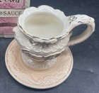 1998 Coca Cola Victorian Cracker Barrel Cup   Saucer In Box