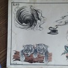 Spaulding   Rogers Tattoo Flash Sheet K89 Wave Skulls Cubs Lizard Puppies