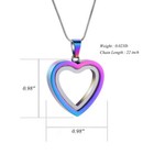 Heart Cremation Jewelry Ashes Glass Pendant Memorial Urn Necklace Ashes Holder