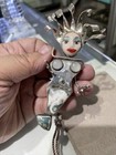 Vintage 90s Laura Stamper Artist 925 Sterling Silver Mermaid Brooch Pin