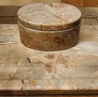 Antique Italian Breccia Oniciata Marble Desk Top Ink Well W  Pen Holding Tray