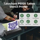 P8008 Wireless Tattoo Stencil Printer Bluetooth Thermal Tattoo Transfer Machine