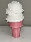 Realistic Handmade Faux Food Vanilla Ice Cream Cone Display Fake Bake Ice Cream