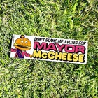 Voted For Mayor Mccheese Bumper Sticker - Funny Vintage Style - Vinyl Decal 90s