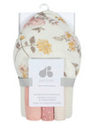 Baby Girl 4 Piece Hooded Bath Towel   Washcloths Vintage Floral Nwt Gerber