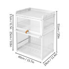 Kitchen Dish Drying Rack 3-tier Cutlery Holder Drainer Organizer With Lid Cover