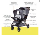      Baby Trend Sit N Stand Double 2 0 Stroller Ss28f01a Grey Ships Now      