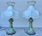 Monumental Pair Of Early 19th-century Chinese Famille Rose Porcelain Vase  Lamps