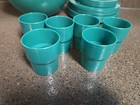 Vintage Green Chicago Party Picnic Camping Ball 26 Piece Set Plates Cups Bowls