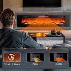 68inch Electric Fireplace Inserts  In-wall Recessed  wall Mounted timer remote