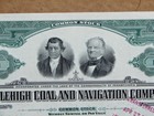 1930s Lehigh Coal   Navigation Company Stock Certificate Green Canceled