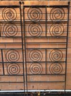 Vintage Black Iron Metal Fence Panels Outdoors Spirals Mid Century Mcm 50s 60s