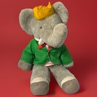 Vtg 1977 Eden King Babar 16  Plush Elephant Doll Stuffed Animal Toy Figure
