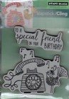 New Penny Black Rubber Stamp Set Birthday Tweetings Friends Cling Free Usa Ship