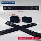 4 Pcs Nylon Duty Belt Keepers - Double Snaps For 2   Wide Police Large  Black Us