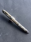 Conklin Nozac Piston Filler  Grey Striped Celluloid  14k Nib  Restored