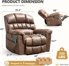 Ebello Faux Leather Large Power Lift Recliner Chair W  Massage Heat For Elderly