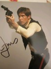 Harrison Ford Star Wars Signed 8x10 Photo Coa W matching Numbered Sticker