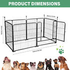 6 Panels Heavy-duty Metal Dog Cage Crate Pet Dog Playpen Kennel Exercise Fence