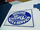 Vintage Ford Genuine Parts   Service Dealer Sign Double Sided