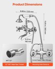 Clawfoot Tub Faucet Wall Mount Set With Hand Shower Brushed Nickel  read 