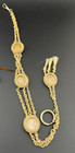 Antique Victorian Genuine Horsehair Pocket Watch Chain W  Portraits fobs  Oak