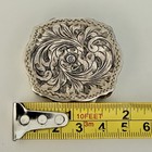 Antique 800 Silver Etched Floral Pill  Snuff Box European