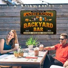 Custom Backyard Bar Sign Bar Decor Barbecue Gift For Dad Beer Sign 108122002204