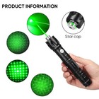 2in1 Rechargeable Green Laser Pointer Pen Visible Star Beam Light Teach For Pet