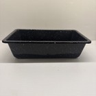Black Speckled Enamel Ware 1 5 Qt Bread Baking Loaf Pan 10x6 Dish   New