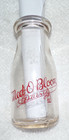 Vtg  Milk Bottle  Med-o-bloom Dairy Kokomo Indiana  on Bottom  Half Pint 2-sided