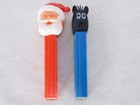 Vintage 2 Pez Candy Dispenser No Feet 1974 Sylvester Santa Claus