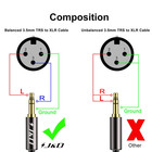 Xlr Female To 1 8 Inch Trs Male Balanced Microphone Cable