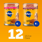 Pedigree Chopped Ground Dinner Wet Dog Food Filet Mignon   Beef  12 Cans