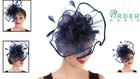 Women s Organza Fascinator Bridal Tea Party Hat With Feathers And Headband