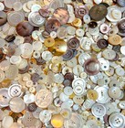 Large  Lot Antique Mop Buttons Victorian Era Carved Vtg Mother Of Pearl Shank