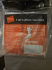 2 Pair Cushion Crew Socks Supreme White And Black