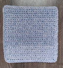 Crochet Handmade Set Of 3 Dish Cloths 100  Cotton Color Sky Splash