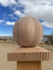 Large Wood Ball Finial  5 1 4    Ball Diameter   made From Redwood 