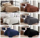 3 Piece Embossed Quilted Bedspread Set Queen King Coverlet Bed Throws All Season